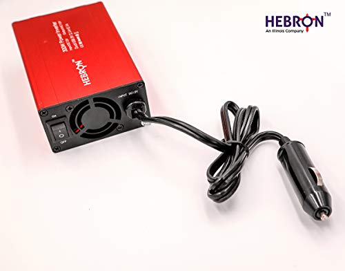 Hebron 300w Car Power Inverter – Portable 12V DC to 110V AC Charger – Cigarette Lighter Adapter – 2 USB Ports and 1 US AC Outlet