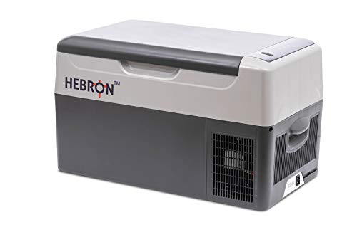 Hebron 21Q Portable Refrigerator/Freezer for Camping, Fishing, Travel - 12 Volt DC/110V AC Mini Chest Cooler
